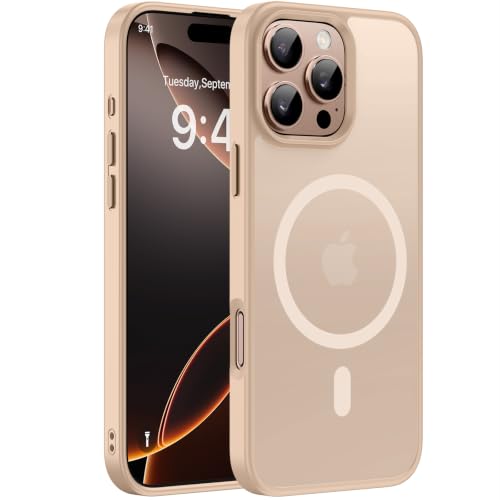 Miracase for iPhone 16 Pro Matte Series Case, Magnetic, Desert Gold