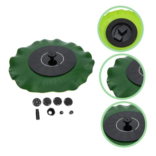 TOBBOMEY Solar Powered Fountain 1 Set Lotus Leaf Decorative Fountain for Garden Landscape