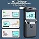 ZukZythepsor Alkoholtester, Digitales Promillemessgerät mit LCD-Anzeige, Präzises Alkoholmessgerät für Heim- und Berufsgebrauch, Kompakt und Tragbar(10 Mundstücke)