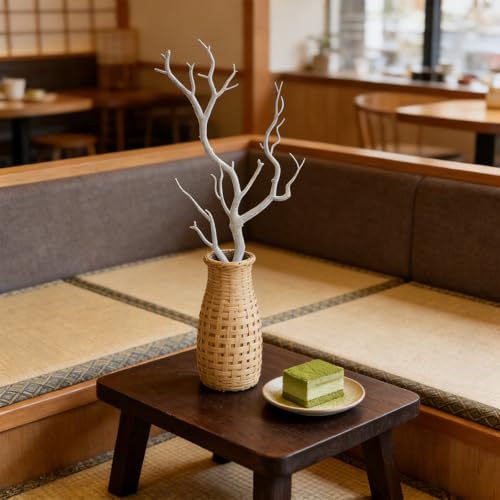 OHPHCALL 白い木の枝 フェイク枝 花瓶の装飾用の棒 冬の花瓶詰め物に最適 腐食に強い自然な質感家のどの角にも飾れるシンプル上品なデザイン 2個セット [5]