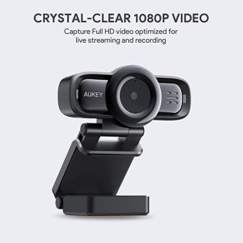 AUKEY Autofocus Webcam 1080p Full HD with Noise Reduction Microphones, USB Webcam for Online Class, Zoom Meeting Skype Facetime Teams, PC Mac Laptop Desktop [Upgraded] - Thumbnail 5