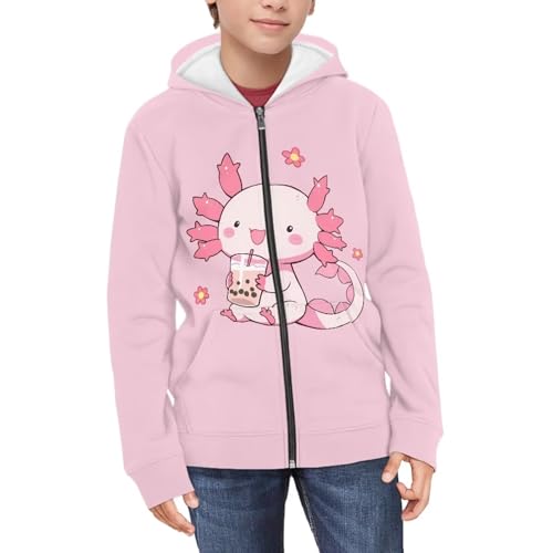 Xoenoiee Kids Full Zip Hoodie Sweatshirt Jacket Long Sleeve Casual Coat Top for Boys Girls3