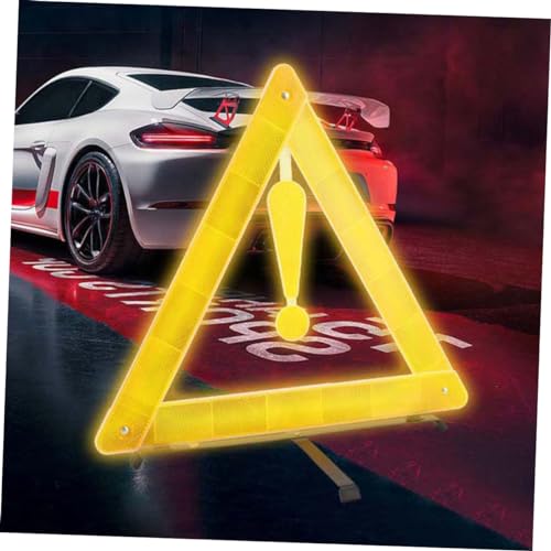 Triángulo de advertencia reflectante para carretera miniatura 7