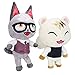 fangzhuo Peluches 2 Pièces/Ensemble Animal Crossing Peluche Poupée Raymond Marshals Animal Crossing Peluche Jouet Curseur Poupée en Peluche