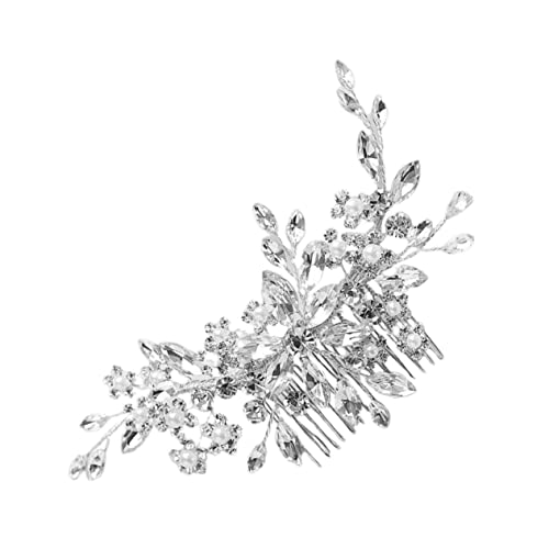 KESYOO 新婦用水晶ヘアコーム 髪飾り 結婚式用デコレーション コーム 色