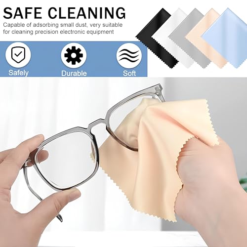 Image of Microfiber Cleaning Cloth for Laptop Screens, Monitors, Keyboards, Phones, Cameras, Tablets, Sunglasses & More - Soft, Lint-Free, Reusable Wipes - Random Colors (Pack Of-10)