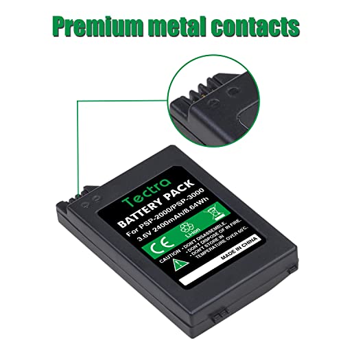 Tectra Psp 2000 Battery, 2400Mah 3.6V Rechargeable Battery Replacement For Sony Psp 3000 / Psp Slim 2000 thumb #5
