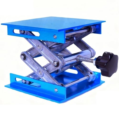 Mesa de laboratorio manual ajustable, plataforma de elevación de tijera de acero inoxidable, altura de 50 a 460 mm, capacidad de carga de 5 a 25 kg, ideal para uso en laboratorio y control remoto