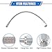 VekAuto AN3 Braided Steel Turbo Oil Feed Line 90 Degree to Straight Hose End, 14
