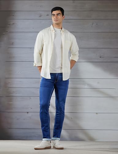 Image of Spykar Men's Slim Fit Low Rise Casual Jeans