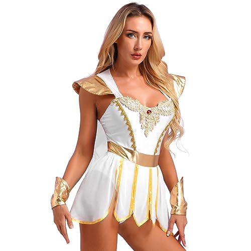 Robe de déesse grecque pour soirée romaine et Halloween