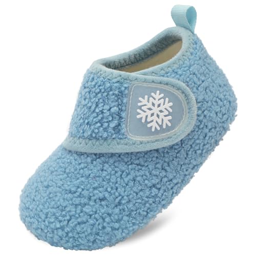Scurtain Toddler Slippers Winter Boots Kids Slippers Girls Boys Toddler Snow Boots Baby Warm Socks Lightweight House Shoes Non-Slip Ankle Booties Walking Shoes