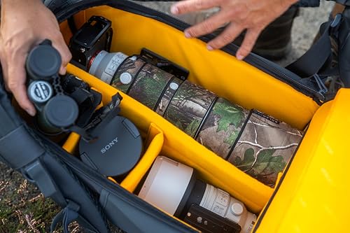 Image of VANGUARD Alta Sky 62 Camera Backpack - Large Lens Capacity up to 600 mm Attached, 24.6 Liter Capacity, 16 inch Laptop and Tripod Storage | 24.6l Backpack Fits DSLR and Mirrorless with 200-600mm Attached, Holds Up to 7 Lenses, Tripod Carry, Rain Cover