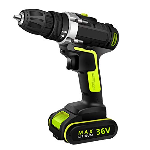 QHYXT Haushalts-Lithium-Batterie-Multifunktions-Elektropistolen-Bohrmaschine 36-V-Handbohrmaschinen in Industriequalität…