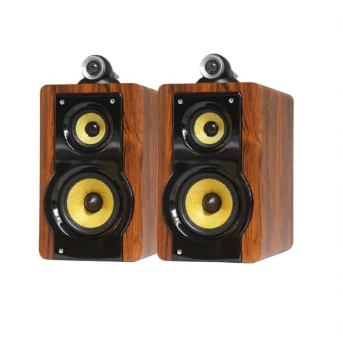 JETVBMGQRWND 6.5-inch Wooden Passive HiFi Bookshelf Speaker