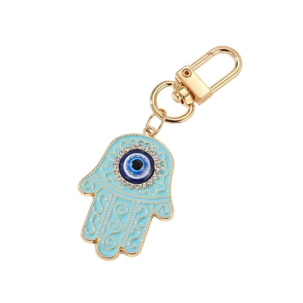 KIFEDSLJ Hamsa Hand Keychain Turkish Evil Eye Key Ring Good Luck Charms for Handbag Purse…