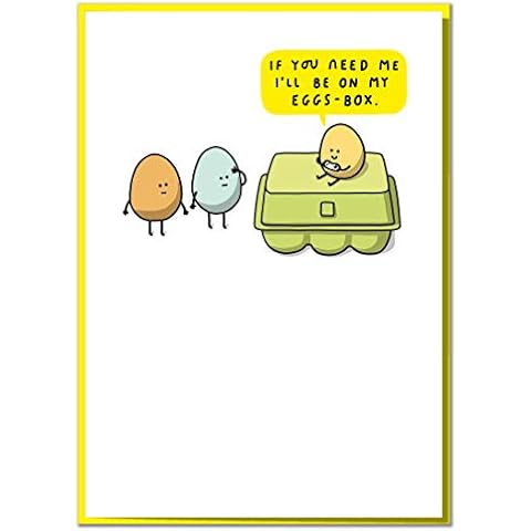 If You Need Me I'll Be On My Eggs-Box. Funny Birthday Card for Gamers Cover