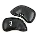 Intech 12-Piece Thick Synthetic Leather Golf Iron Head Cover Set Fit All Brands (TaylorMade, Callaway, Ping, Titleist, Cobra and more)