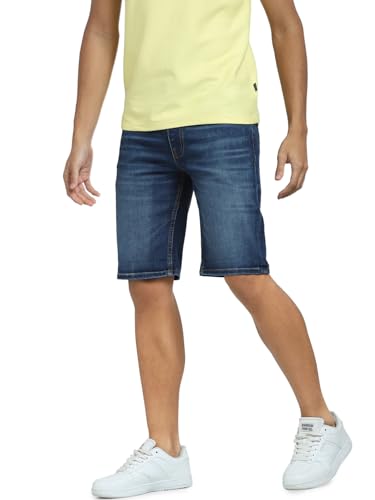 Image of JACK & JONES Solid Cotton Slim Fit Men's Casual Shorts
