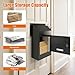 Metateel Through-The-Door Drop Box – Drop Deposit Mailbox with Slot Catcher, Heavy Duty Steel Mailbox with Lock for Secure Storage of Letters & Checks – Ideal for Home, Office, or Apartment