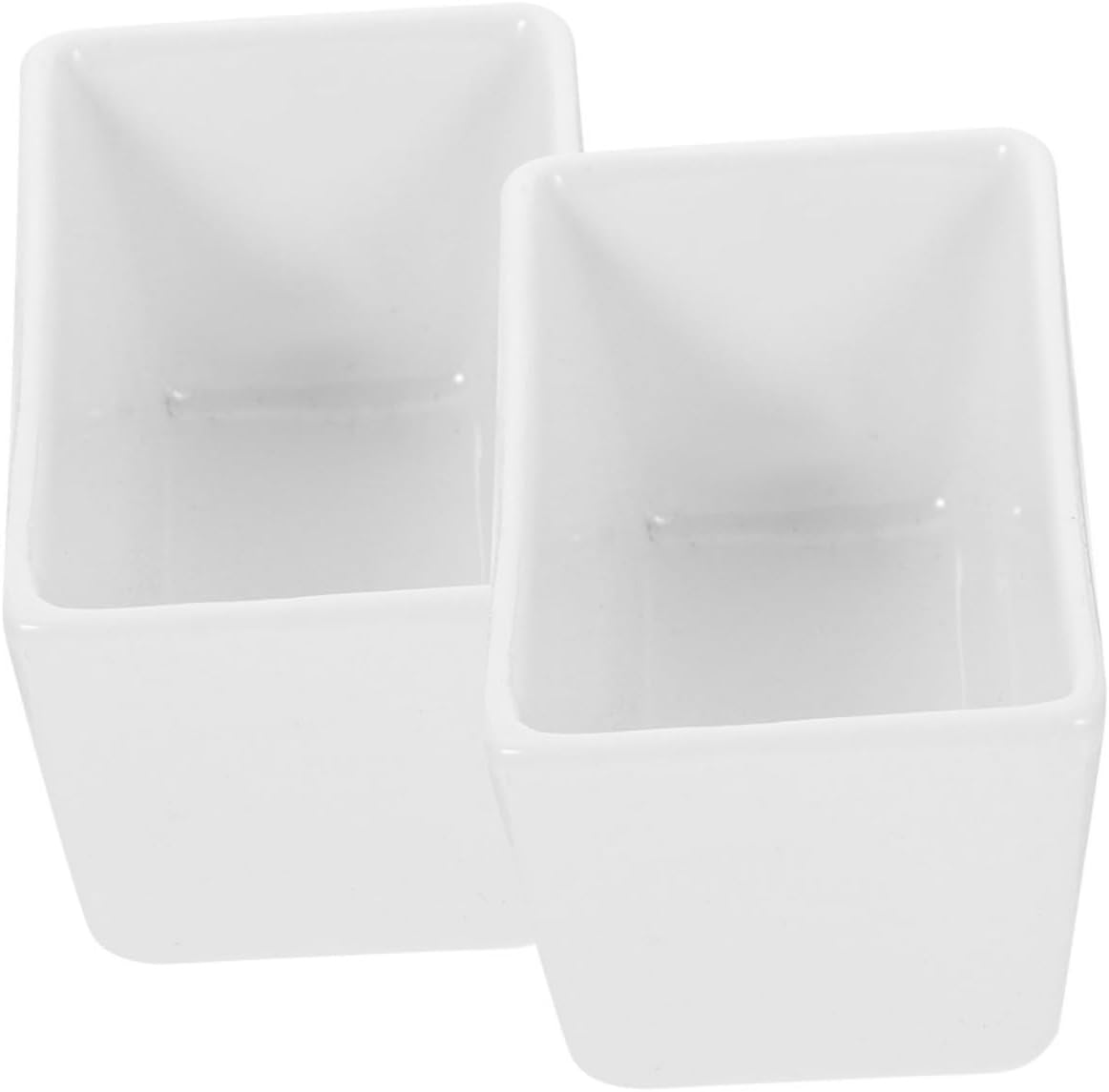 2pcs Elegant Ceramic Sugar Bowl Rectangular Design for Coffee Sugar Tea and Kitchen Organization