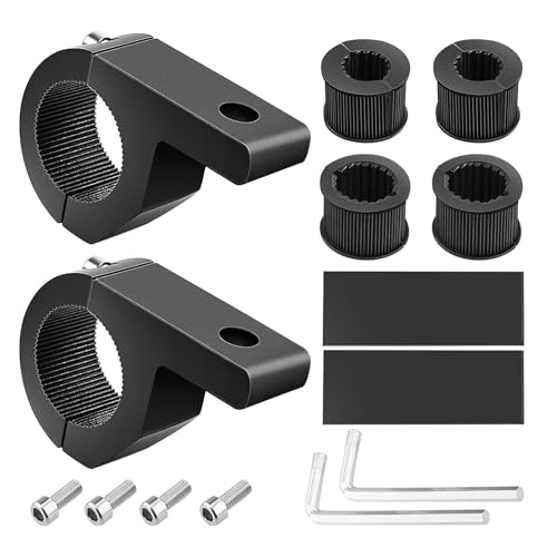 Mailfull 2 Piezas Soporte de Montaje de Barra de Luz 19-32 MM Universal Abrazaderas de Tubo de Luz LED Trabajo para Faros Antiniebla Coches Camiones Motocicletas