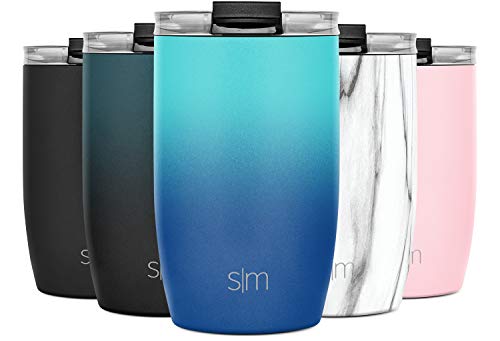 Simple Modern 355 ml (12oz) Voyager Termo Taza con Paja - Vaso Termico de Viaje Café Termica Para Llevar Acero Inoxidable Botella de Agua Dos Tonos: Pacífico Sueño