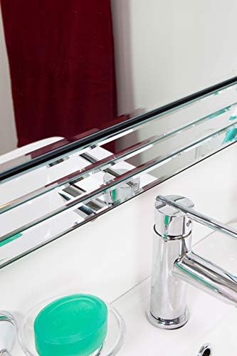 MirrorOutlet Large Venetian Bevelled Wall Mirror 3Ft3X2Ft3 100cm X 70cm, Silver