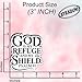 (3Pcs) God is My Refuge and My Shield Psalm 91 Stickers Funny Sarcastic Quote Humor Motivational Inspirational Gifts Waterproof Vinyl Decals Water Bottle Hard Hat Phone Laptop Size 3