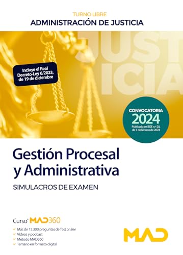 Cuerpo de Gestión Procesal y Administrativa de la Administración de Justicia . Simulacros de examen