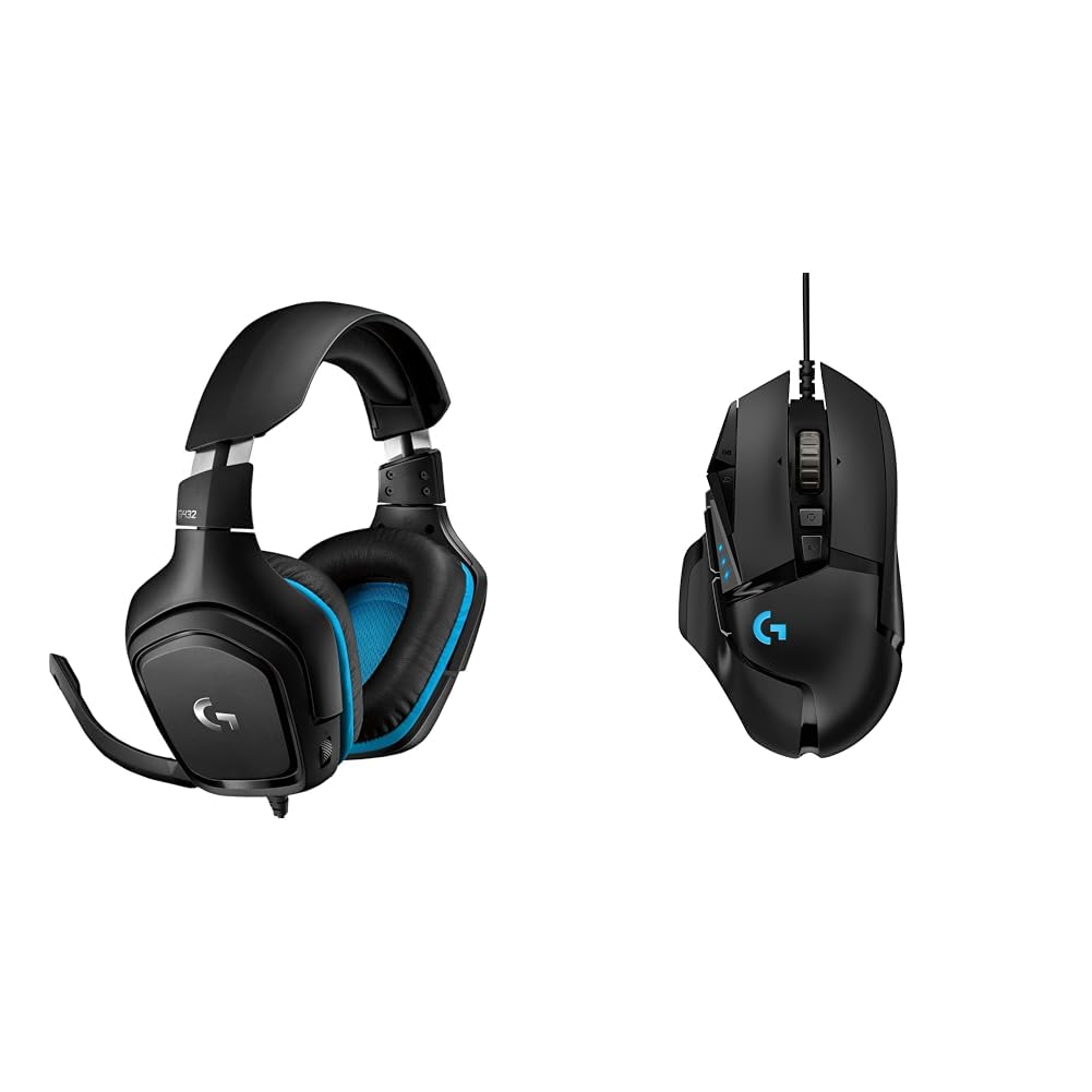 Logitech G502 Hero Mouse Gaming Prestazioni Elevate, Sensore Hero 25K, 25.600 Dpi & G432 Cuffie Gaming Cablate, Audio Surround 7.1, Cuffie Dts: X 2.0