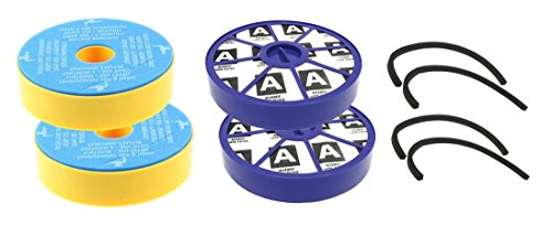 First4spares  Filtros de motor de lavable Pre y Post Motor Filtros Hepa Allergy con Kit de juntas para aspiradoras Dyson DC19 DC20 DC29 (2 de cada)