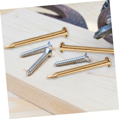 100 Piezas Clavos Decorativos Redondos de Latón para Muebles y Cajas DIY miniatura 3