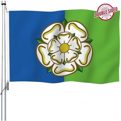 Aoihrraan East Riding of Yorkshire County Flag 2x3ft Double Sided England Football Sport Flags Outdoor Celebrations Home Garden Porch Party Decor Flags with 2 Sturdy Grommets Machine Stitched - Image 2