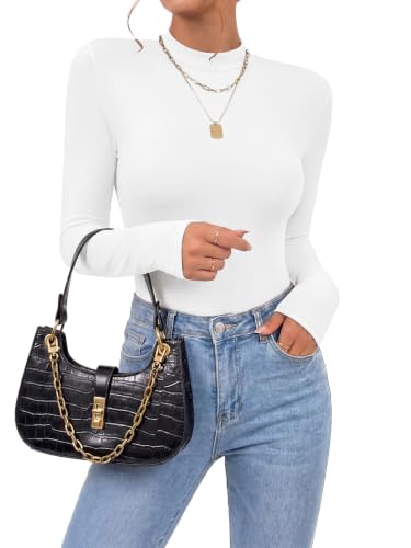 Image of OPOIPIN Women's Long Sleeve Basic Bodysuit