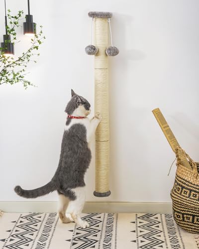 Rascador para gatos grande de pared de sisal 34 pulgadas miniatura 6