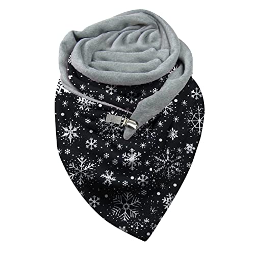 Châle chaud pour femme motif flocon de neige idéal pour le quotidien