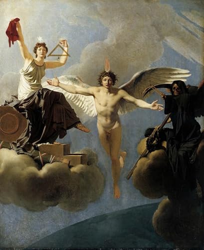 Peinture sur toile le Génie de la France pour embellir un grand mur de chambre vide