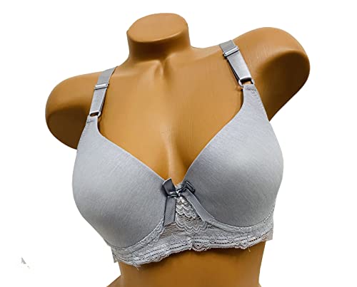 Image of Viola's Secret 6 Pack of Color Print T-Shirt Bras B Cup C Cup and D Cup