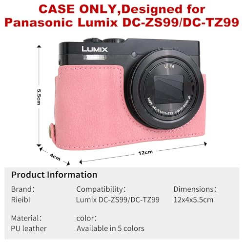 Funda de cámara Rieibi ZS99 en cuero PU para Panasonic Lumix DC-ZS99 miniatura 2