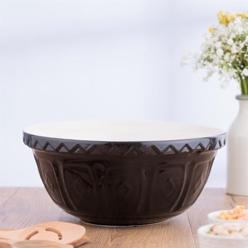 Mason Cash Color Mix Collection S12 (4.25 Qt) Mixing Bowl | Black - Thumbnail 3