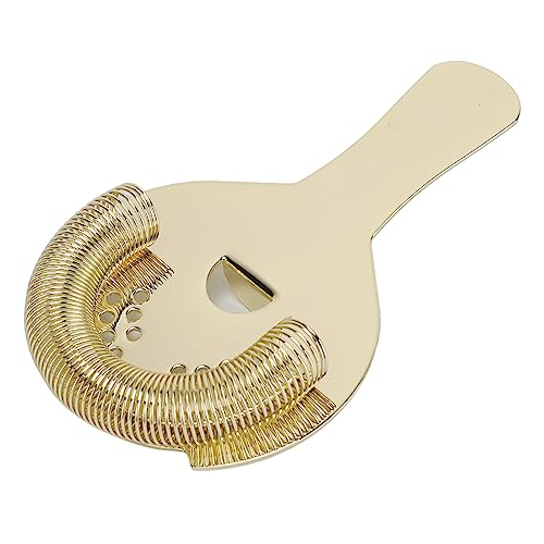Ddewing Cocktail Strainer, Stainless Steel Strainer Stainless Steel Bar Strainer Cocktail Bar Strainer Professional Bar Strainer for Bar Restaurant Home(Gold)