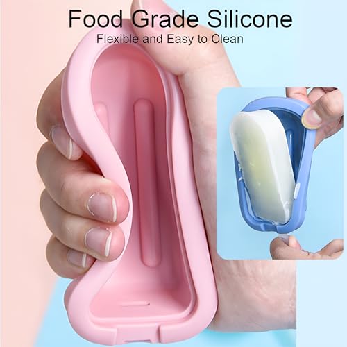 Image of ZRINIX Silicone Popsicle Moulds - Set of 4 | Reusable Kulfi & Ice Cream Moulds with Sticks | Pastel-Coloured Silicone Ice Lolly Mould for Kids & Adults
