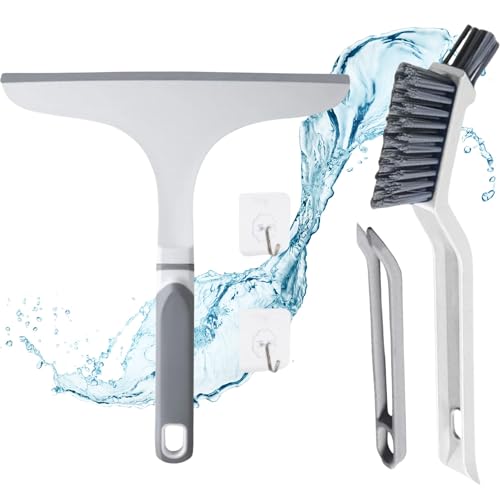 Selekto Rasqueta Limpiacristales Y Cepillo De Limpieza, Set De Limpieza Y Cepillo Con Pinza Más Limpiador De Cristales, Cepillo De Limpieza Esquinas Para Baño Y Cocina Y Limpia Mamparas Ducha Selekto Rasqueta Limpiacristales Y Cepillo De Limpieza, Set De Limpieza Y Cepillo Con Pinza Más Limpiador De Cristales, Cepillo De Limpieza Esquinas Para Baño Y Cocina Y Limpia Mamparas Ducha