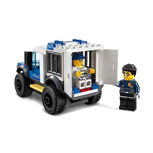 Image of LEGO 60246 City Police Station Building Set with 2 Truck Toys, Light & Sound Bricks, Drone and Motorbike (Multicolour) (743 pieces)