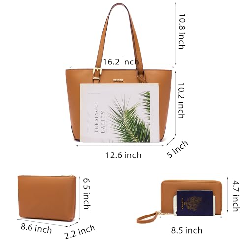 Image of Purses And Wallets Set For Women Work Tote Satchel Handbags Shoulder Bag Top Handle Totes Purse With Matching Wallet