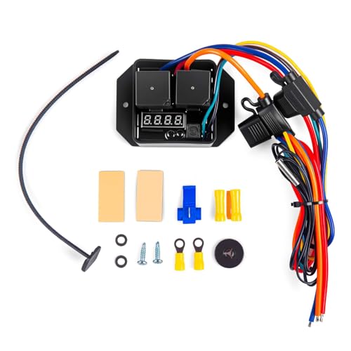 ZHSYMX Digital Radiator Fan Controller Switch Kit #0444 12V,Adjustable Temperature Range (104-230°F) Thermatic Dual Fan Relay Kit for Automotive Systems Replace #0444,12V