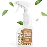 clean100 Heavy Duty Degreaser Cleaner for Oven, Grill, BBQ, Burnt Grease, Floors - 100% Natural, Non Toxic, Biodegradable All Purpose Cleaner Spray for Household | Safe Near Kids & Pets