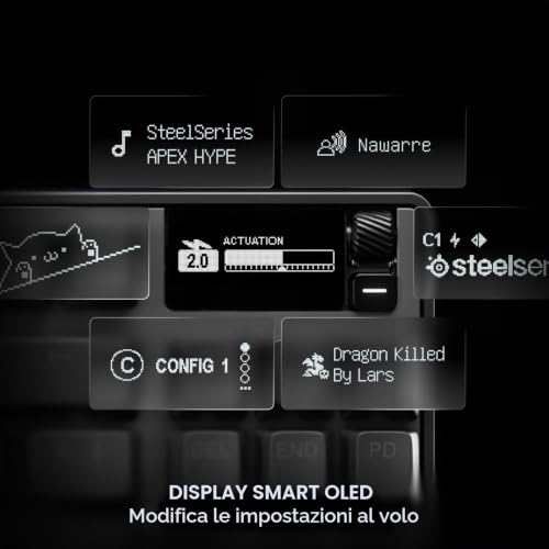 Switch ipermagnetici Apex Pro TKL Gen 3 OmniPoint 3.0 - Azionamento regolabile - Trigger rapido - Preimpostazioni pronte per il gioco - Modalità di protezione - Rapid Tap/SOCD - OLED - RGB - Tastiera gaming - Immagine 3