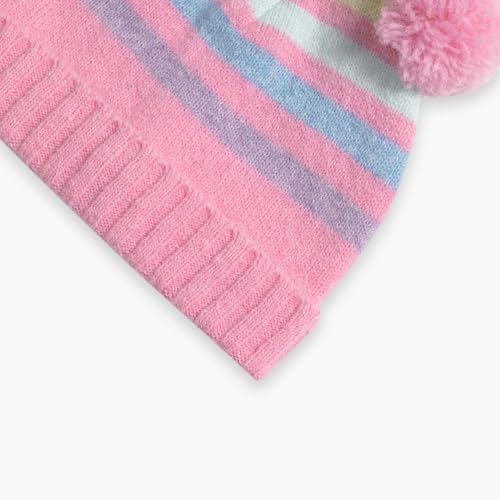 Turtle Fur Toddler Pom Party Recycled Polyester Blend Girls Winter Hat4